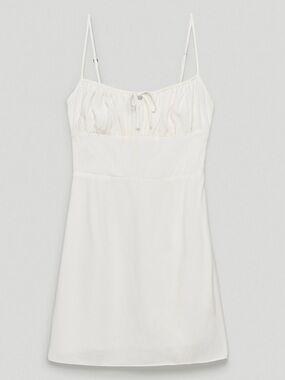 Sunday Best White Mini Slip Dress with Adjustable Straps